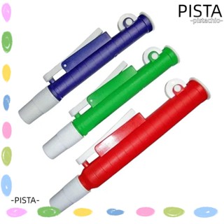 Pista ชุดอุปกรณ์ปั๊มปิเปต พลาสติก 3 ชิ้น สีแดง สีฟ้า สีเขียว 2 มล. 10 มล. 25 มล.