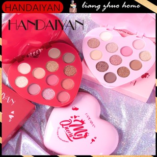 Handaiyan พาเลตต์อายแชโดว์ เนื้อครีม กลิตเตอร์ กันน้ํา สไตล์เกาหลี 12 สี สําหรับผู้หญิง