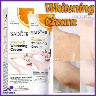 Sadoer Vitamin C Underarm Whitening Cream Moisturizing Bleaching Ointment Remove Melanin Fade Dark Spots Nousishing Private Parts Knee Lotion For Body Skin Care -AME1