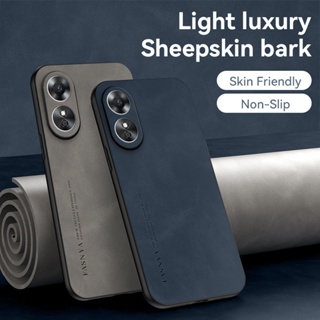 Oppo A78 4G Luxury Sheepskin Leather Casing For Oppo A78 NFC A 78 OppoA78 4G 5G 2023 Fashion Simple Silicone Matte Textured Lambskin Phone Case ShockProof Bumper Soft Case Cover