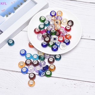 (KFL) ลูกปัดแก้วคริสตัล Murano Charm Spacer สําหรับสร้อยข้อมือ