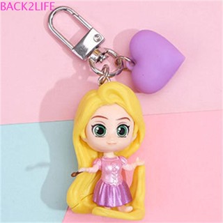 Back2life พวงกุญแจเจ้าหญิงน่ารัก ฟิกเกอร์อนิเมะ Aurora Belle Rapunzel กระเป๋าจี้พวงกุญแจ