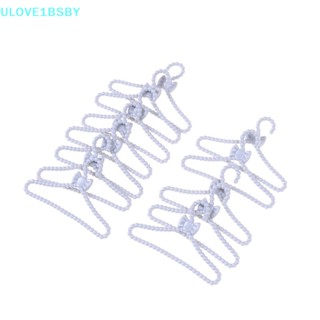 Ulove1bsby ไม้แขวนเสื้อโค้ท ประดับโบว์ ขนาดเล็ก สีเทา สําหรับตุ๊กตา 12 ชิ้น