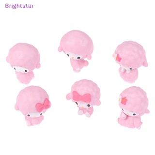 SANRIO Brightstar โมเดลฟิกเกอร์ Pvc รูปการ์ตูน Melody Little Yeanling Q Version ของเล่นสําหรับเด็ก 6 ชิ้น