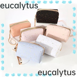 Eucalytus1 กระเป๋าเครื่องสําอาง กระเป๋าใส่เหรียญ ลายดาว สําหรับผู้หญิง