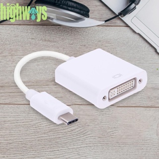 สายเคเบิลอะแดปเตอร์ขยาย Type C USB 3.1 ตัวผู้ เป็น DVI 1080P แบบพกพา [highways.th]