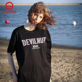 Devil NUT Little Devil เสื้อยืดแขนสั้น พิมพ์ลายอวกาศ โรมมิ่ง แฟชั่นฤดูร้อน สําหรับคู่รัก