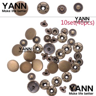 Yann1 กระดุมแป๊ก Diy สําหรับตกแต่งสมุดภาพ 10 ชุด (40 ชิ้น)