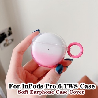 【ของแท้】เคสหูฟัง แบบนิ่ม ไล่โทนสีฟ้า สีม่วง สําหรับ InPods Pro 6 TWS Pro6