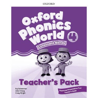 Bundanjai (หนังสือเรียนภาษาอังกฤษ Oxford) Oxford Phonics World 4 : Teachers Pack with Classroom Presentation Tool