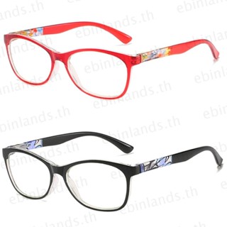 Ebinlands แว่นตาอ่านหนังสือ แฟชั่น แบบพกพา หรูหรา วินเทจ กรอบเบาพิเศษ