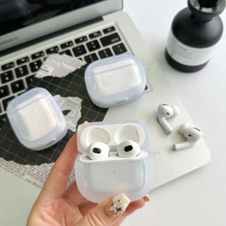 เคสหูฟังบลูทูธ กึ่งโปร่งใส แบบนิ่ม ทรงวงรี กันกระแทก สําหรับ Airpods 1 2 3 PRO Airpods3