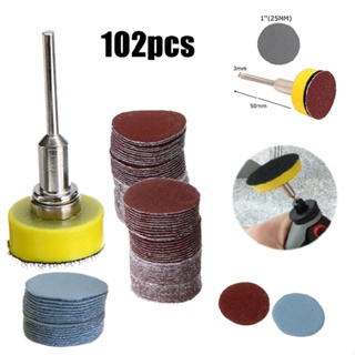 100pcs New 80~3000 grit Sanding Disc Round Abrasive Dry Sandpaper + Back-up Pad