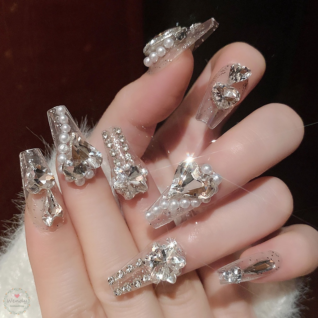 BLNAIL เล็บแฟชั่น เล็บปลอม ชนิดอะคริลิค สไตล์ฝรั่งเศส 24 ชิ้น