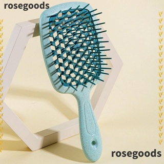 Rosegoods1 แปรงหวีผม ทรงโค้ง ป้องกันผมร่วง แห้งเร็ว สําหรับนวดหนังศีรษะ