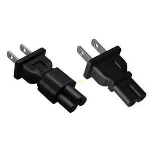 Bt 2 Prong อะแดปเตอร์แปลงสายไฟ 2 ขา เป็น IEC320 C5 C7 US 2pin