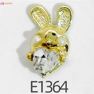 ตามมาตกแต่งเล็บ ของตกแต่งเล็บ Alloy Batch Opal Dancing Funny Rabbit Nail Decoration 10pc veemm