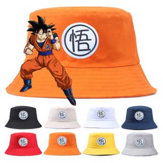 【พร้อมส่ง】หมวกบักเก็ต ปักลายการ์ตูนอนิเมะญี่ปุ่น DBZ Kakaratto Goku Z Son Kanji YD081