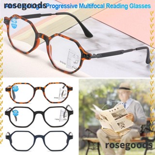 Rosegoods1 แว่นตาอ่านหนังสือ กีฬา แฟชั่น ก้าวหน้า หลายโฟกัส ป้องกันสายตา เรียบง่าย แว่นตาสายตายาว