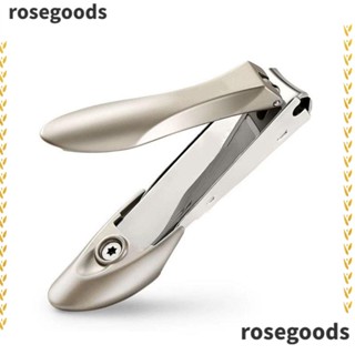 Rosegoods1 กรรไกรตัดเล็บ สเตนเลส กันกระเด็น สําหรับตกแต่งเล็บ