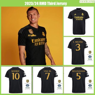เสื้อกีฬาแขนสั้น ลายทีมชาติฟุตบอล REEALL MAADRIID BELLINGHAM VINI JR MORDIC 23 24 ชุดเหย้า