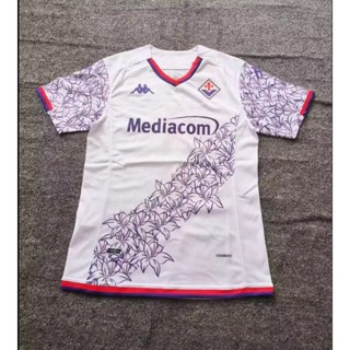 เสื้อกีฬาแขนสั้น ลายทีมชาติฟุตบอล Fiorentina 7 Jovic สีม่วง 23 24 ชุดเหย้า