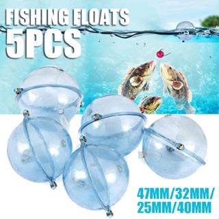 New 5pcs Fishing Float Plastic Water Ball Bubble Floats Sea Fishing Tackle Set