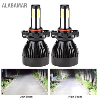 ALABAMAR 2 ชิ้น 5202/H16 ซัง LED ไฟหน้า 80W 6000K สีขาว 4 ด้านไฟหน้าพร้อมพัดลมระบายความร้อน