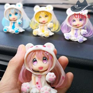 Bliss โมเดลฟิกเกอร์ PVC รูปปั้นหมี Miku Hatsune Sakura Snow ขนาดเล็ก สําหรับเก็บสะสม