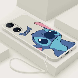 เคสโทรศัพท์มือถือ ยางซิลิโคน ลายมอนสเตอร์ Stitch พร้อมสายคล้อง สําหรับ OPPO A58 4G OPPOA58 A78 4G