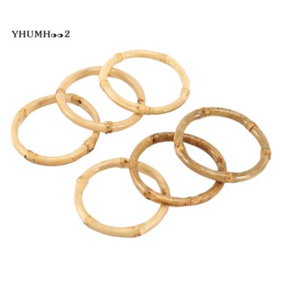 แหวนไม้ไผ่ธรรมชาติ แฮนด์เมด สําหรับตกแต่งผ้าเช็ดปาก 6 ชิ้น