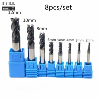 ⭐24H SHIPING ⭐High Quality 4 Flutes Tungsten Carbide End Mill Set 8pcs Milling Cutter Tool Kit