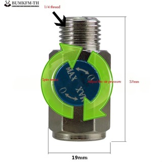 วาล์วควบคุมการไหลของอากาศ 1/4 NPT ขนาด 40 * 20 * 20 มม. คุณภาพสูง 1 ชิ้น