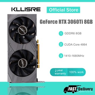 Kllisre การ์ดจอเกมมิ่ง RTX 3060 Ti 8GB GDDR6 GPU คอมพิวเตอร์ PC 192bit PCI Express X16 4.0 3060Ti