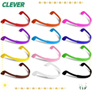 Clever สายคล้องแว่นตา ซิลิโคน ยืดหยุ่น กันลื่น 10 สี อุปกรณ์เสริม สําหรับเล่นกีฬา