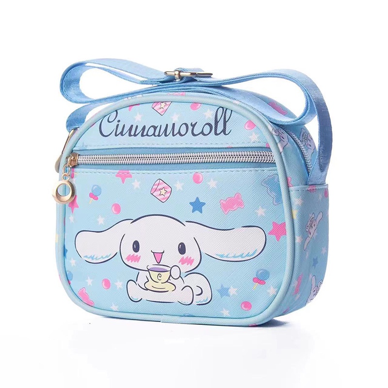 Kawaii Sanrio Hello Kitty Cinnamoroll ใหม่ กระเป๋าสะพายไหล่ กระเป๋าสตางค์ลําลอง ลายการ์ตูน Kuromi สําหรับเด็ก - รูปที่ 2