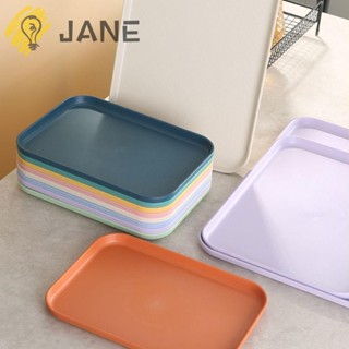 Jane ถาดพาเลทพลาสติก ทรงสี่เหลี่ยม หลายสี สไตล์นอร์ดิก ของใช้ในครัวเรือน สําหรับใส่ขนมหวาน