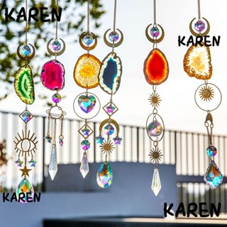 Karen จี้ที่จับแสงแดด สีรุ้ง สําหรับหน้าต่างรถยนต์