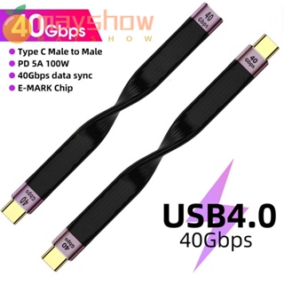 Mayshow สายชาร์จข้อมูล 20V 5A USB 4.0 Gen3 แบบยืดหยุ่น ชาร์จเร็ว