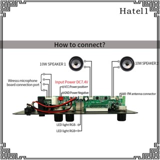 [Hatel] โมดูลถอดรหัสบลูทูธ MP3 MP3 WMA WAV Ape รองรับ TF USB AUX ไมโครโฟน FM