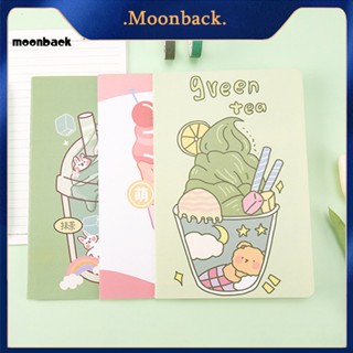 &lt;moonback&gt; สมุดโน๊ต อเนกประสงค์ พิมพ์ลายการ์ตูน ติดทนนาน สําหรับเด็ก 4 ชิ้น