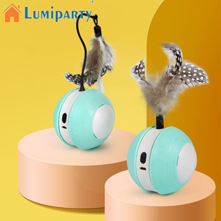 Lumiparty ลูกบอลขนนกอัตโนมัติ เรืองแสง ชาร์จ Usb ของเล่นสําหรับสัตว์เลี้ยง แมว