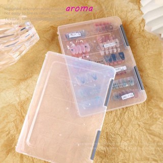 Aroma กล่องใส สําหรับใส่จัดเก็บอุปกรณ์ตกแต่งเล็บ