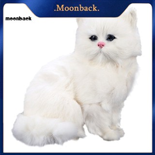 &lt;moonback&gt; โมเดลตุ๊กตาแมวเปอร์เซียจําลอง สําหรับตกแต่งโต๊ะ