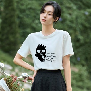 Badbadtz เสื้อยืดลําลอง แขนสั้น คอกลม พิมพ์ลาย แฟชั่นฤดูร้อน สําหรับสตรี