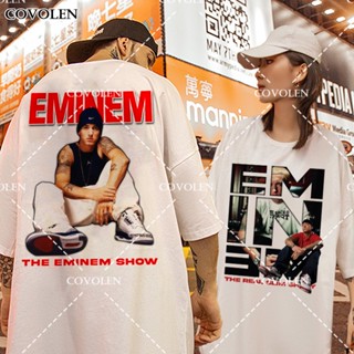 Trendy Eminem graphic tee unisex street wear casual fashion white tee_03