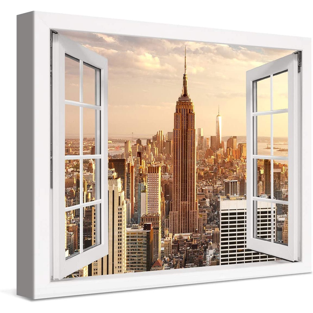 Manhattan Empire State Building Window Canvas Art Print Canvas Print Wall Art Decor Picture