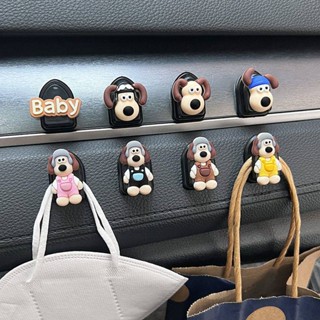 Internet Celebrity Wallace and Gromit Car Hook Car Front Row Co-Pilot Storage Small Hook Cartoon Car Interior Decoration zR6K