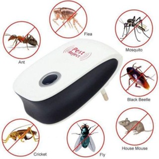 อุปกรณ์ไล่หนู Pest Reject เครื่องไล่ยุง หนู แมลงสาป และแมลงวัน Electronic Ultrasonic Light Pest Repeller GREEN