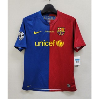 เสื้อกีฬาแขนสั้น ลายทีมชาติฟุตบอล Barcelona 08 09 2008-09 ชุดเยือน สไตล์เรโทร